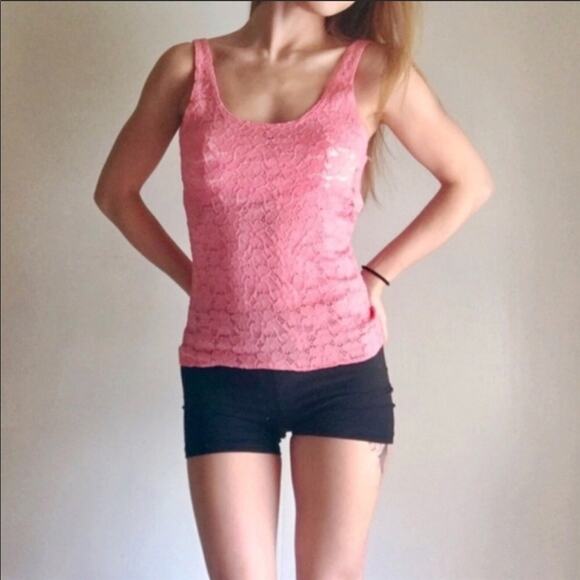 Hollister Pink Laced Tank Top - Picture 6 of 7
